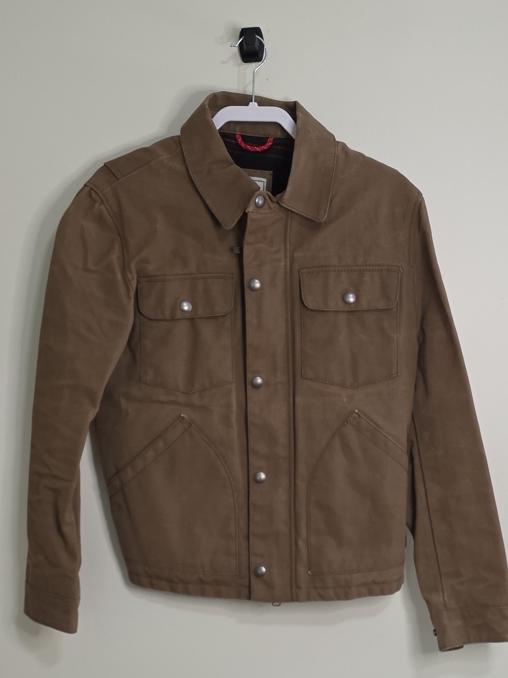 Iron and Resin Cruiser Men's Brown Lined Waterproof Canvas Jacket in size S - Picture 1 of 9